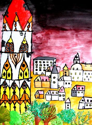 Archiv-Bild „Turm der Liebfrauenkirche und Stadt“