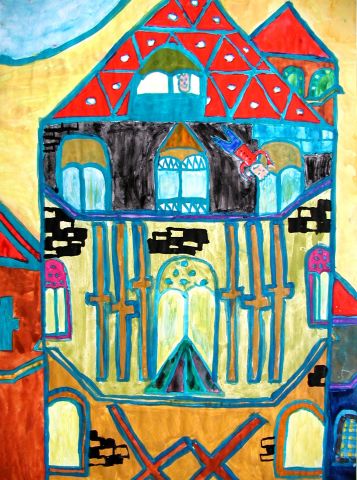 Archiv-Bild „Turm der Liebfrauenkirche mit Sagengestalten“