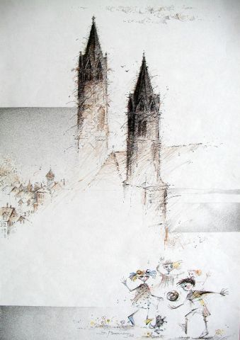 Archiv-Bild „Kinder vor der Liebfrauenkirche“