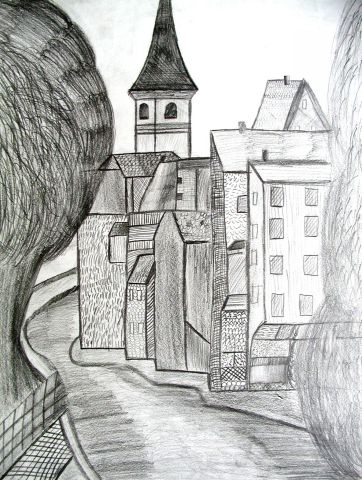 Archiv-Bild „Straße mit Turm“