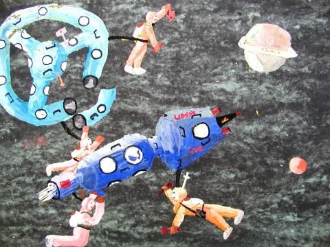 Archiv-Bild „Montage einer Raumstation“