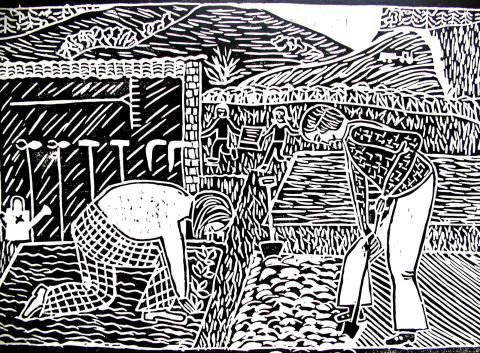 Archiv-Bild „Schulgartenarbeit“