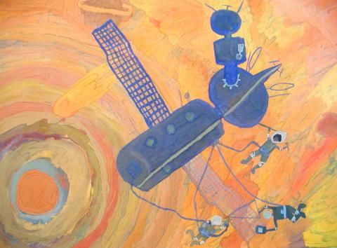 Archiv-Bild „Montage einer Raumstation“