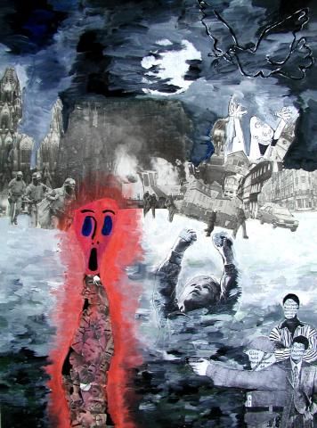 Archiv-Bild „Version zum Krieg nach Munch und Picasso“