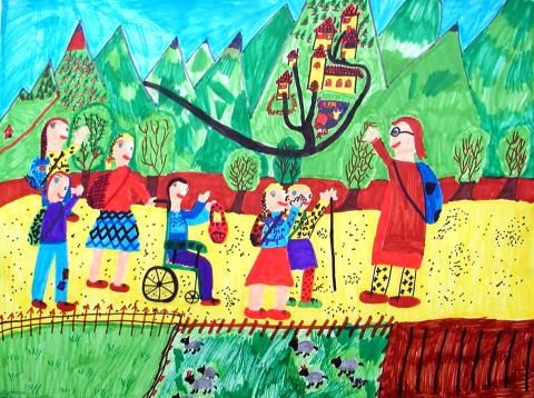 Archiv-Bild „Ich helfe anderen“